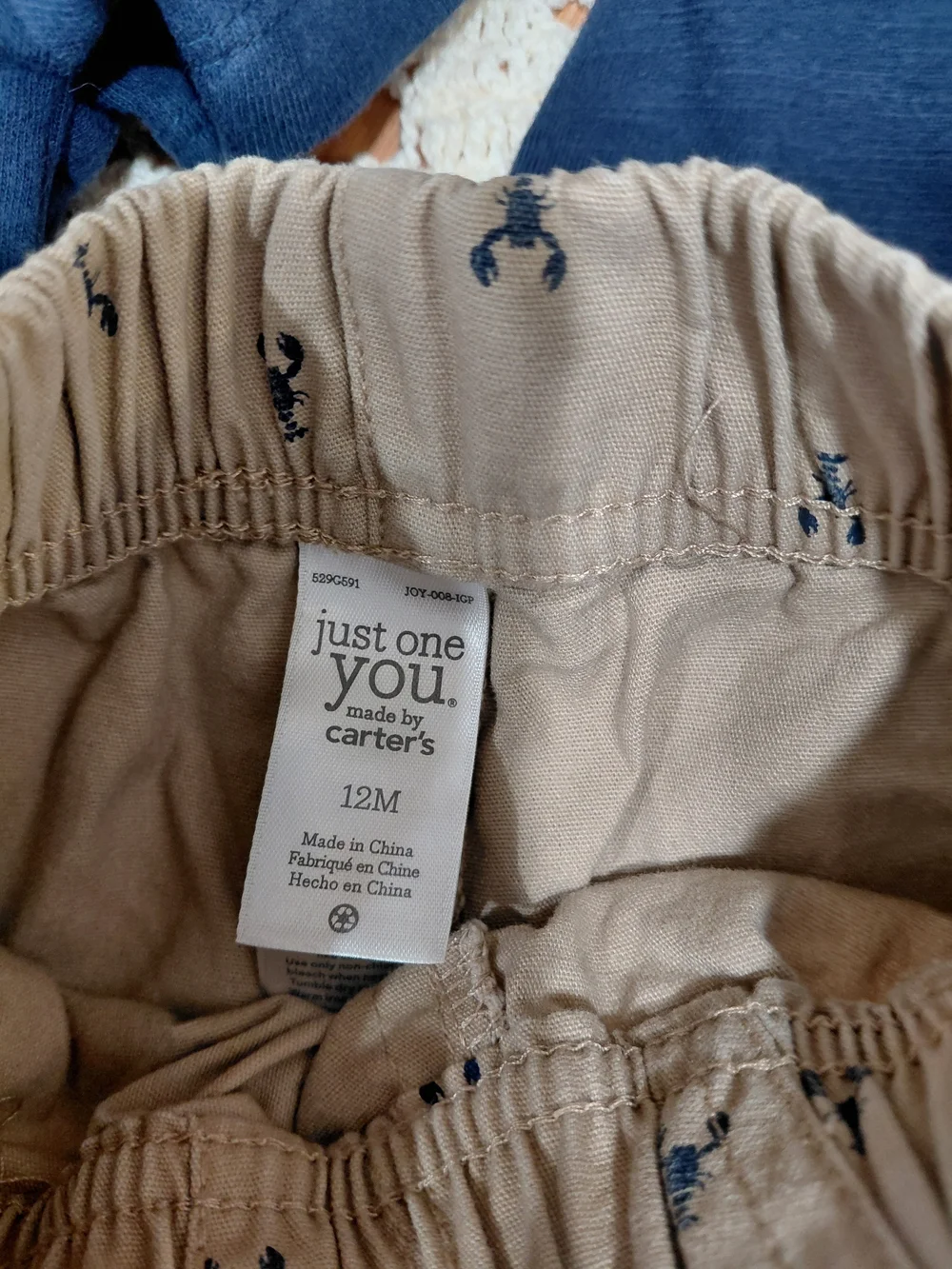 Little Mate Navy & Khaki  Matching Set — Polo with Plaid and Khaki Shorts #0928